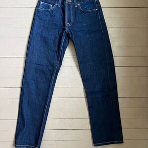 Nudie Jeans Dark Blue Straight Leg Denim